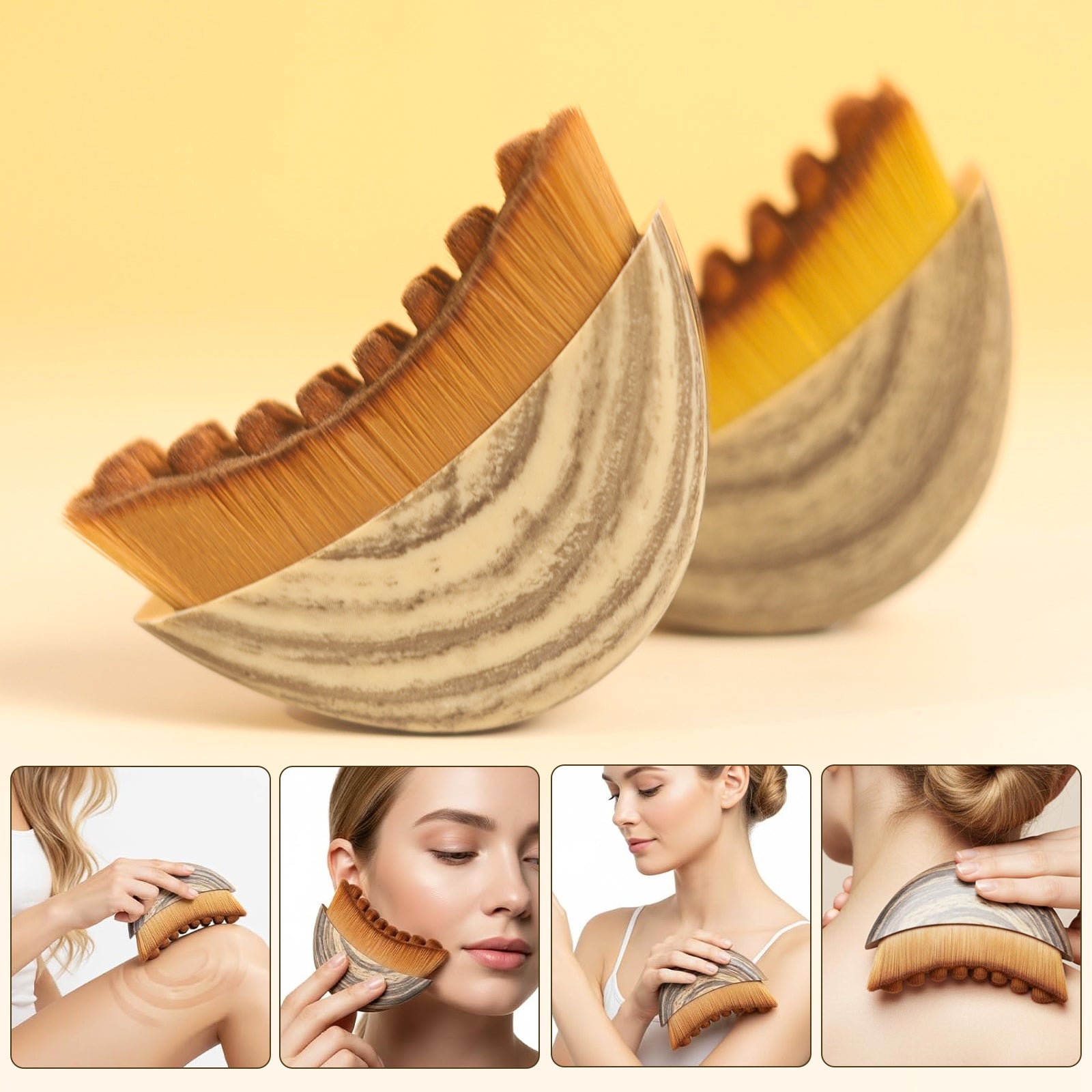 Brosse Drainante Pro - utilisation sur le visage